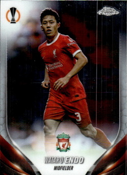 Wataru Endo Liverpool Topps Chrome UEFA Club Competitions 2023/24 #170