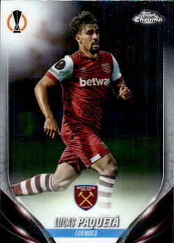 Lucas Paqueta West Ham United Topps Chrome UEFA Club Competitions 2023/24 #179