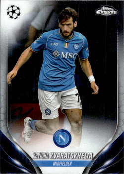 Khvicha Kvaratskhelia SSC Napoli Topps Chrome UEFA Club Competitions 2023/24 #199