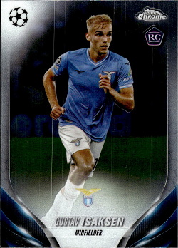 Gustav Isaksen Lazio Roma Topps Chrome UEFA Club Competitions 2023/24 #200