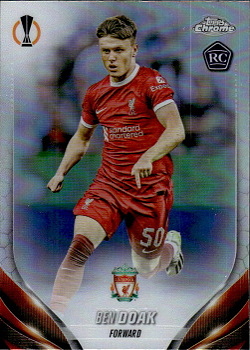 Ben Doak Liverpool Topps Chrome UEFA Club Competitions 2023/24 Refractor #177