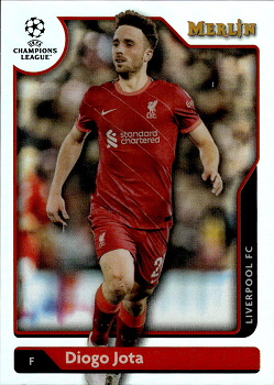 Diogo Jota Liverpool Topps Merlin Chrome UEFA Club Competitions 2021/22 Refractor #70