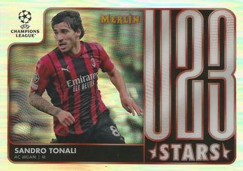 Sandro Tonali A.C. Milan Topps Merlin Chrome UEFA Club Competitions 2021/22 U23 Stars #U23-11