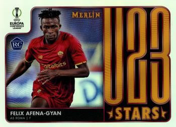 Felix Afena-Gyan AS Roma Topps Merlin Chrome UEFA Club Competitions 2021/22 U23 Stars #U23-15