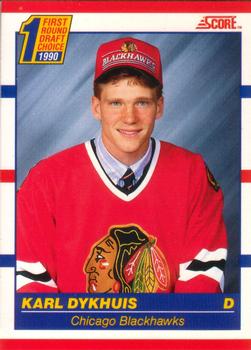 Karl Dykhuis Chicago Blackhawks Score 1990/91Canadian #437