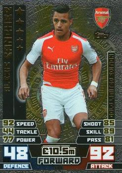Alexis Sanchez Arsenal 2014/15 Topps Match Attax Limited Edition Gold #LE2