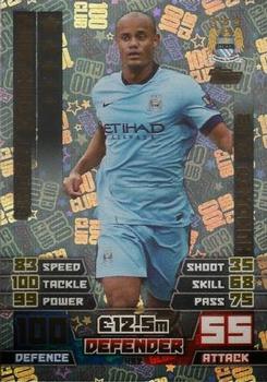 Vincent Kompany Manchester City 2014/15 Topps Match Attax 100 Club #452