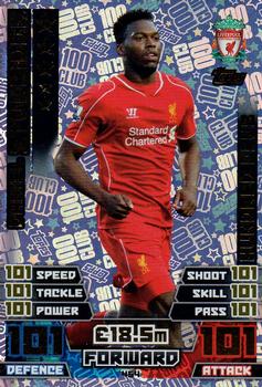 Daniel Sturridge Liverpool 2014/15 Topps Match Attax 100 Club #454