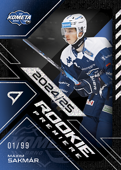 Maxim Sakmar Kometa Brno Tipsport ELH 2024/25 SportZoo 2. serie Rookie Premiere /99 #RP-18
