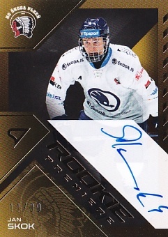 Jan Skok Plzen Tipsport ELH 2024/25 SportZoo 2. serie Rookie Premiere Auto /39 #RPS-JS