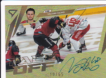 Viliam Cacho Trinec Tipsport ELH 2024/25 SportZoo 2. serie Face-Off Auto /65 #FOS-VC
