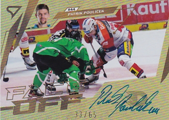 Patrik Poulicek Pardubice Tipsport ELH 2024/25 SportZoo 2. serie Face-Off Auto /65 #FOS-PP