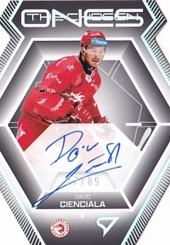 David Cienciala Trinec Tipsport ELH 2024/25 SportZoo 2. serie The Chosen Ones Auto Die Cut /89 #COS-DC