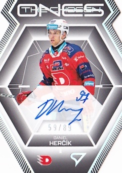Daniel Hercik Pardubice Tipsport ELH 2024/25 SportZoo 2. serie The Chosen Ones Auto Die Cut /89 #COS-DH