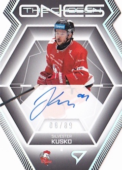 Silvester Kusko Olomouc Tipsport ELH 2024/25 SportZoo 2. serie The Chosen Ones Auto Die Cut /89 #COS-SK