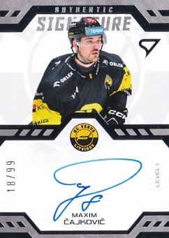 Maxim Cajkovic Litvinov Tipsport ELH 2024/25 SportZoo 2. serie Authentic Signature Level 1 /99 #SL1-MC