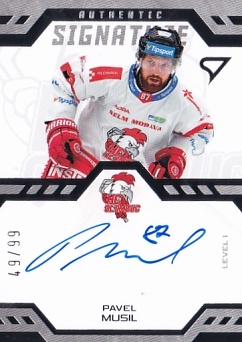 Pavel Musil Olomouc Tipsport ELH 2024/25 SportZoo 2. serie Authentic Signature Level 1 /99 #SL1-MU