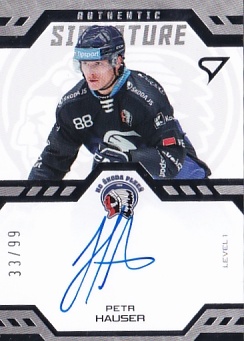 Petr Hauser Plzen Tipsport ELH 2024/25 SportZoo 2. serie Authentic Signature Level 1 /99 #SL1-HU