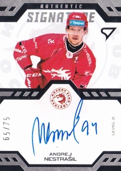 Andrej Nestrasil Trinec Tipsport ELH 2024/25 SportZoo 2. serie Authentic Signature Level 2 /75 #SL2-AN