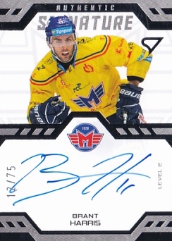 Brant Harris Ceske Budejovice Tipsport ELH 2024/25 SportZoo 2. serie Authentic Signature Level 2 /75 #SL2-BH
