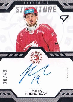 Patrik Hrehorcak Trinec Tipsport ELH 2024/25 SportZoo 2. serie Authentic Signature Level 3 /49 #SL3-PH