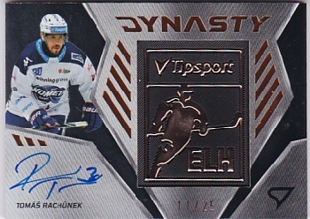 Tomas Rachunek Kometa Brno Tipsport ELH 2024/25 SportZoo 2. serie Dynasty Auto Copper Logo /25 #DY-12