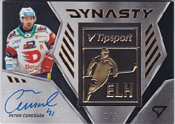 Peter Ceresnak Pardubice Tipsport ELH 2024/25 SportZoo 2. serie Dynasty Auto Gold Logo /5 #DY-04