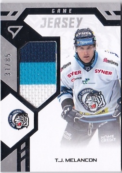 T.J. Melancon Liberec Tipsport ELH 2024/25 SportZoo 2. serie Game Jersey /85 #GJ-TM