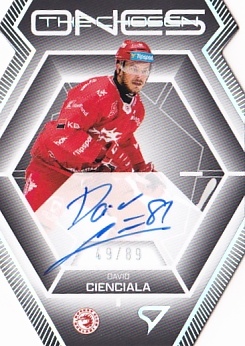David Cienciala Trinec Tipsport ELH 2024/25 SportZoo 2. serie The Chosen Ones Auto Die Cut /89 #COS-DC