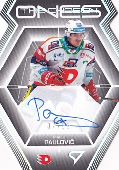 Matej Paulovic Pardubice Tipsport ELH 2024/25 SportZoo 2. serie The Chosen Ones Auto Die Cut /89 #COS-MP
