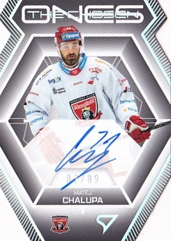 Matej Chalupa Hradec Kralove Tipsport ELH 2024/25 SportZoo 2. serie The Chosen Ones Auto Die Cut /89 #COS-MC