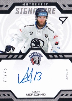 Igor Merezhko Plzen Tipsport ELH 2024/25 SportZoo 2. serie Authentic Signature Level 2 /75 #SL2-IM