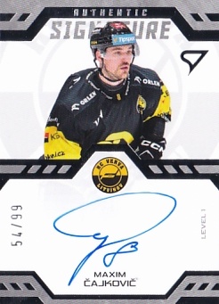Maxim Cajkovic Litvinov Tipsport ELH 2024/25 SportZoo 2. serie Authentic Signature Level 1 /99 #SL1-MC