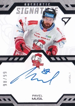 Pavel Musil Olomouc Tipsport ELH 2024/25 SportZoo 2. serie Authentic Signature Level 1 /99 #SL1-MU