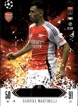 Gabriel Martinelli Arsenal 2024/25 Topps Match Attax EXTRA UEFA Club Competitions Explosive Talent #ET1