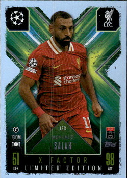 Mohamed Salah Liverpool 2024/25 Topps Match Attax EXTRA UEFA Club Competitions X-Factor Limited Edition #LE3