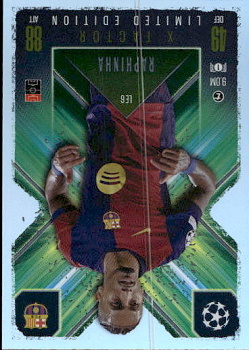 Raphinha FC Barcelona 2024/25 Topps Match Attax EXTRA UEFA Club Competitions X-Factor Limited Edition #LE6