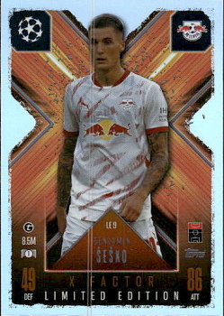 Benjamin Sesko RB Leipzig 2024/25 Topps Match Attax EXTRA UEFA Club Competitions X-Factor Limited Edition #LE9