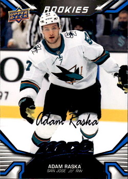 Adam Raska San Jose Sharks Upper Deck MVP 2022/23 Rookie Factory Set Blue #230