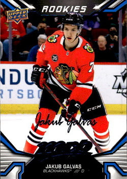 Jakub Galvas Chicago Blackhawks Upper Deck MVP 2022/23 Rookie Factory Set Blue #229