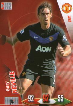 Gary Neville Manchester United Panini Adrenalyn XL Manchester United 2010/11 Away Kit #11
