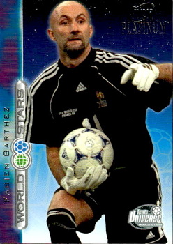 Fabien Barthez Promotional Card France Futera World Football 2001 Team universe #PROMO