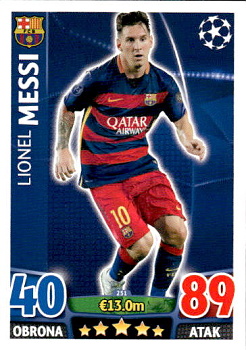 Lionel Messi FC Barcelona 2015/16 Topps Match Attax CL Polish Version#246