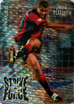 Rivaldo FC Barcelona Futera World Football 2001 Strike Force /2750 #SF4