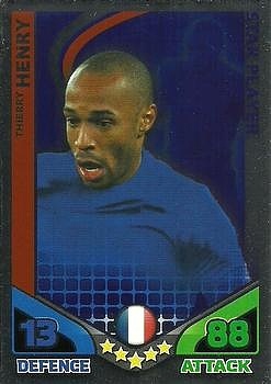 Thierry Henry France 2010 World Cup Match Attax Star Player #91