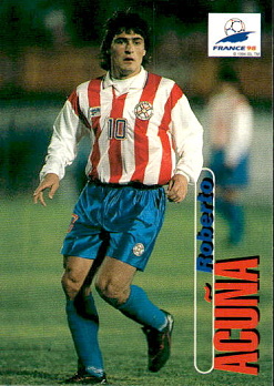Roberto Acuna Paraguay Panini World Cup 1998  #40