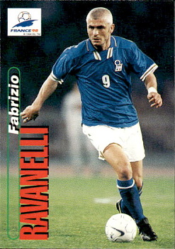 Fabrizio Ravanelli Italy Panini World Cup 1998  #97