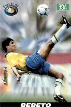 Bebeto Brazil Libero Los Super Cards del Mundial Francia World Cup 1998 #57