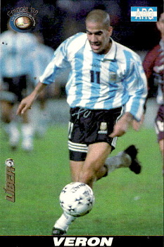 Juan Sebastian Veron Argentina Libero Los Super Cards del Mundial Francia World Cup 1998 #69