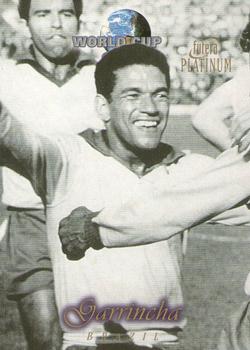Garrincha Brazil Futera World Cup Greats Platinum 1998 #13